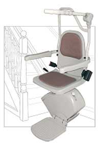 Acorn Stairlift fitted with a Sit / Stand Frame